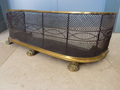 19Th Century Brass Fireguard.