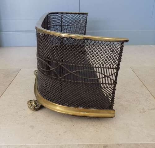 19Th Century Brass Fireguard.