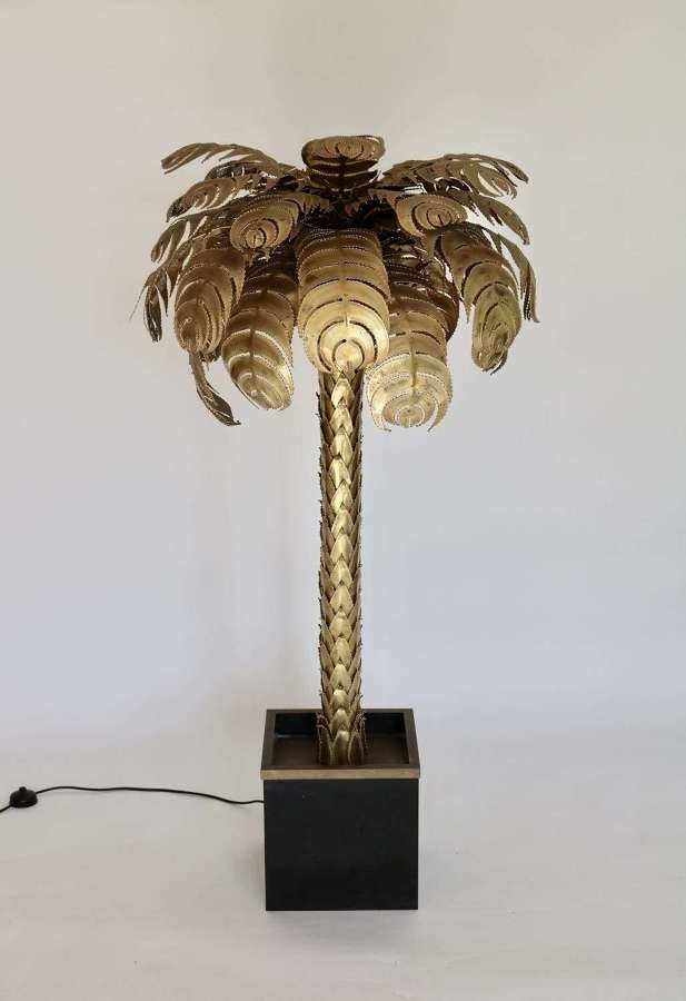 Brass Palm Tree Floor Light
